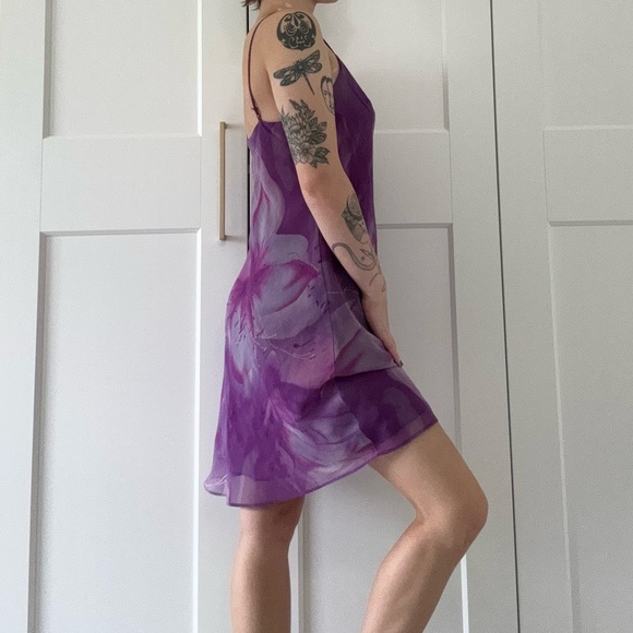 Purple floral slip Dress - Picture 2 of 6